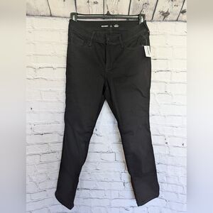 Old Navy Mid-rise Power Slim Straight Black Jeans size 8 Short